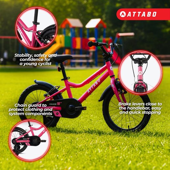 Kinderfiets - Loopfiets Meisjes - Leren Fietsen - Licht Aluminium Frame - 16 Inch - Roze — afbeelding 5