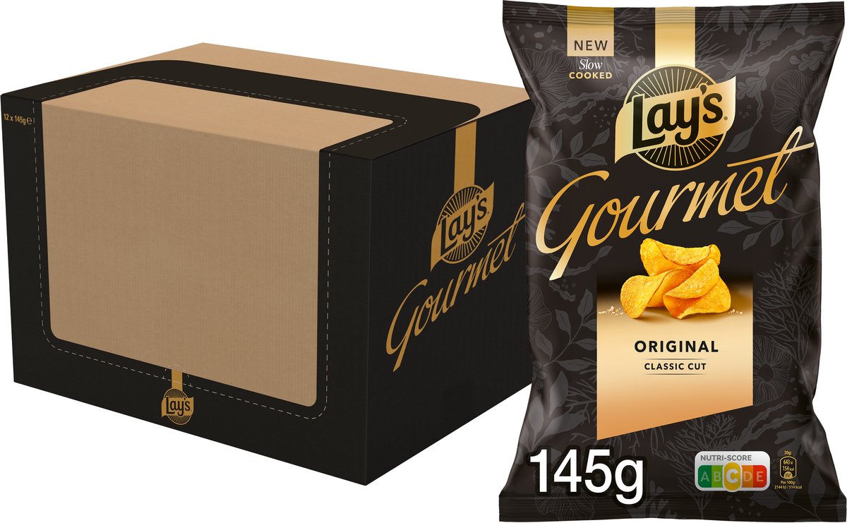 Lay's Gourmet Original - Chips - 12 x 145 gram