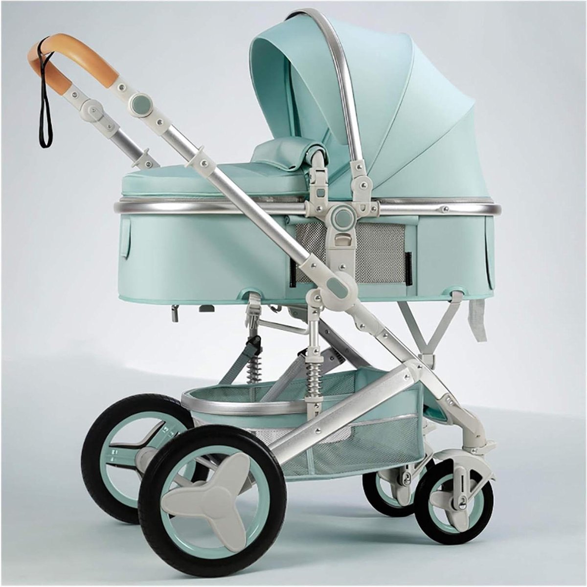Baby Kinderwagen - Wandelwagen Reiswieg - Veilig Vervoer - Lichtgewicht Aluminium Frame - 9 kg - Blauw