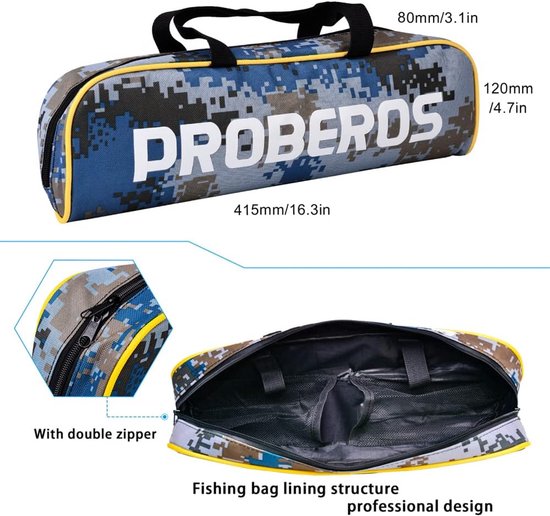 SnelShoppen - Hengel en Haspel Combo 7ft Telescopische Spincast Hengel met Linkshandige Baitcasting Reel, Zee en Zoetwater Visgerei Set voor IJs, Baar van Snelshoppen — afbeelding 2