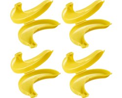 4x Bananendoos – Bananenbox – Fruitbox – Fruitbakje – Lunchbox voor Banaan – Geel