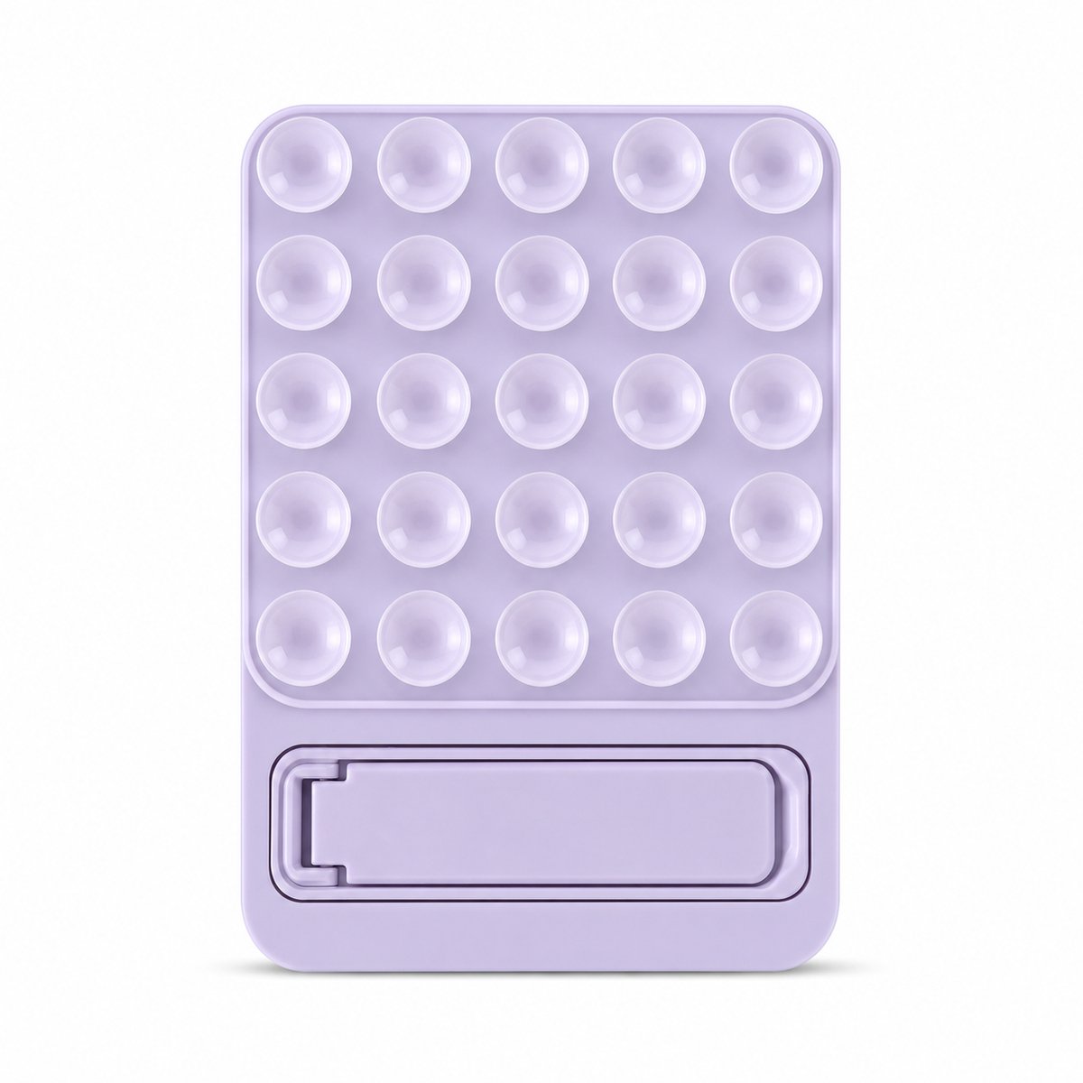 Siliconen Zuignap Sticker met Kickstand voor Telefoon en Hoesje - Paars - Casemania Zelfklevende Telefoonstandaard - Universeel Telefoonhouder Handsfree - Telefoon Grip - TikTok Selfiesticker