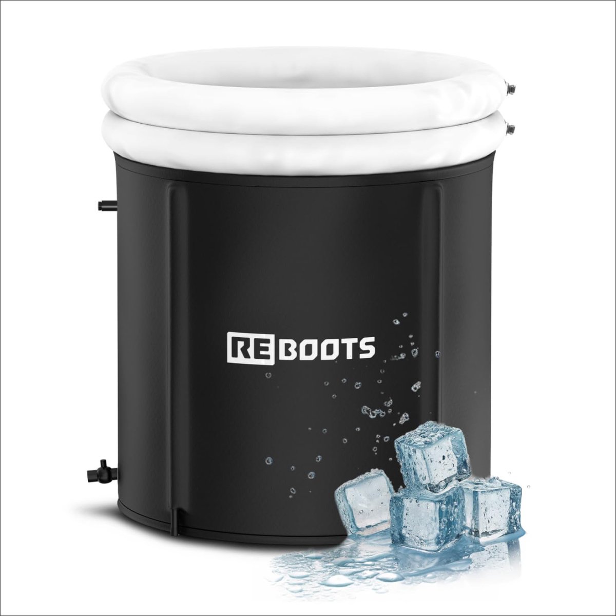 SnelShoppen - Eistonne IJsbad 75 cm, 340L, 6-laags geïsoleerd voor cryotherapie, koudetherapie, thuis of buiten, met isolatieafdekking en draagtas