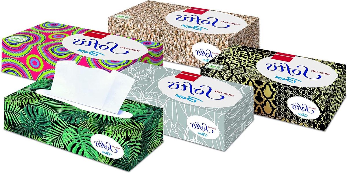Softis zakdoeken box - Papieren zakdoekjes Doosdoekjes - Hygiënisch Werken - Dermatologisch Getest - 10 dozen - Multicolor