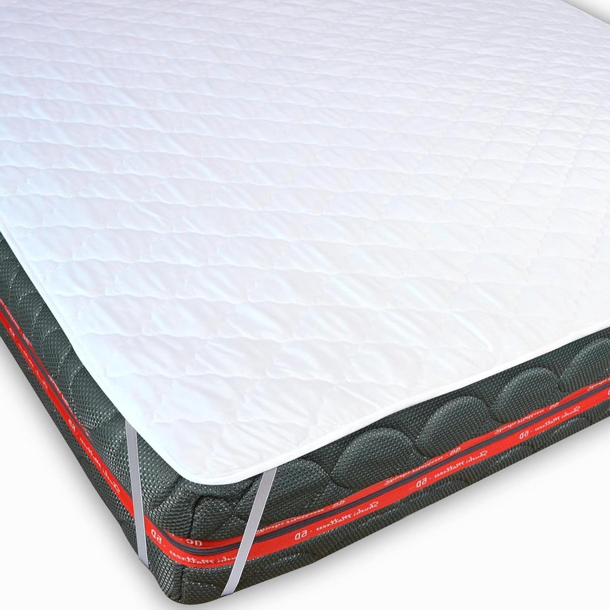 Matrasbeschermer - Matrasoplegger Matrashoes - Bescherming Matras - Stil Antislip - 180 x 200 cm - Wit