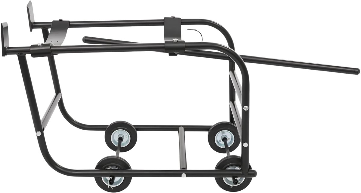 Oliedrum Transportwagen Cradle – 208 liter, 272 Capaciteit, Verrijdbare Transportstandaard voor Werkplaatsen, Fabrieken en Garages – Zwart