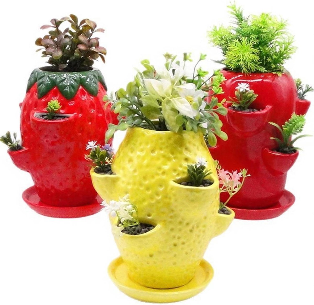 Vetplanten Toren Planter - Verticale Tuinbak - Compact Tuinieren - Ruimtebesparend Stapelontwerp - 20 x 3 x 16 cm