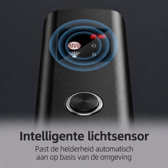 Slim Fietsvoorlicht 350 Lumen met Lichtsensor - 2000 mAh - USB Oplaadbaar - IPX4 - Zwart — afbeelding 2