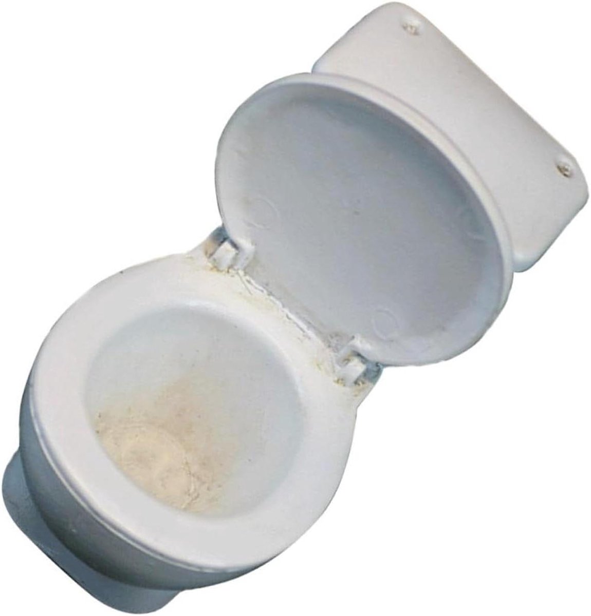Poppenhuis Toilet - Mini Commode Model - Poppenhuis Decoratie - Fijn Vakmanschap - 8x5x9cm - Wit