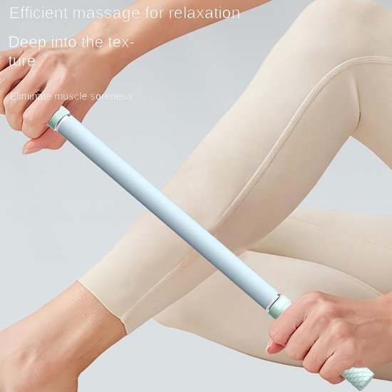 Yogastok voor Rugcorrectie - Rekstok Pilates - Lichaamsuitlijning Verbeteren - Ergonomische Gebogen Rol - 46 x 3 x 3 cm — afbeelding 5
