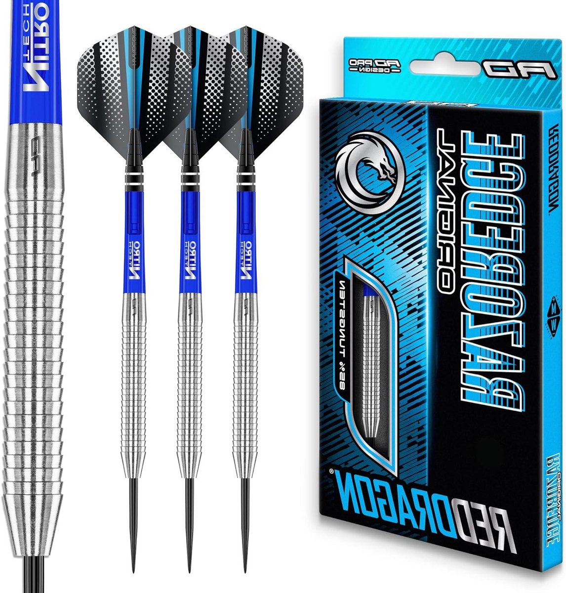 Stalen Dartpijlen - Wolfraam Darts - Precisie Werpen - 85% Wolfraam Barrels - 22 g - Zilver