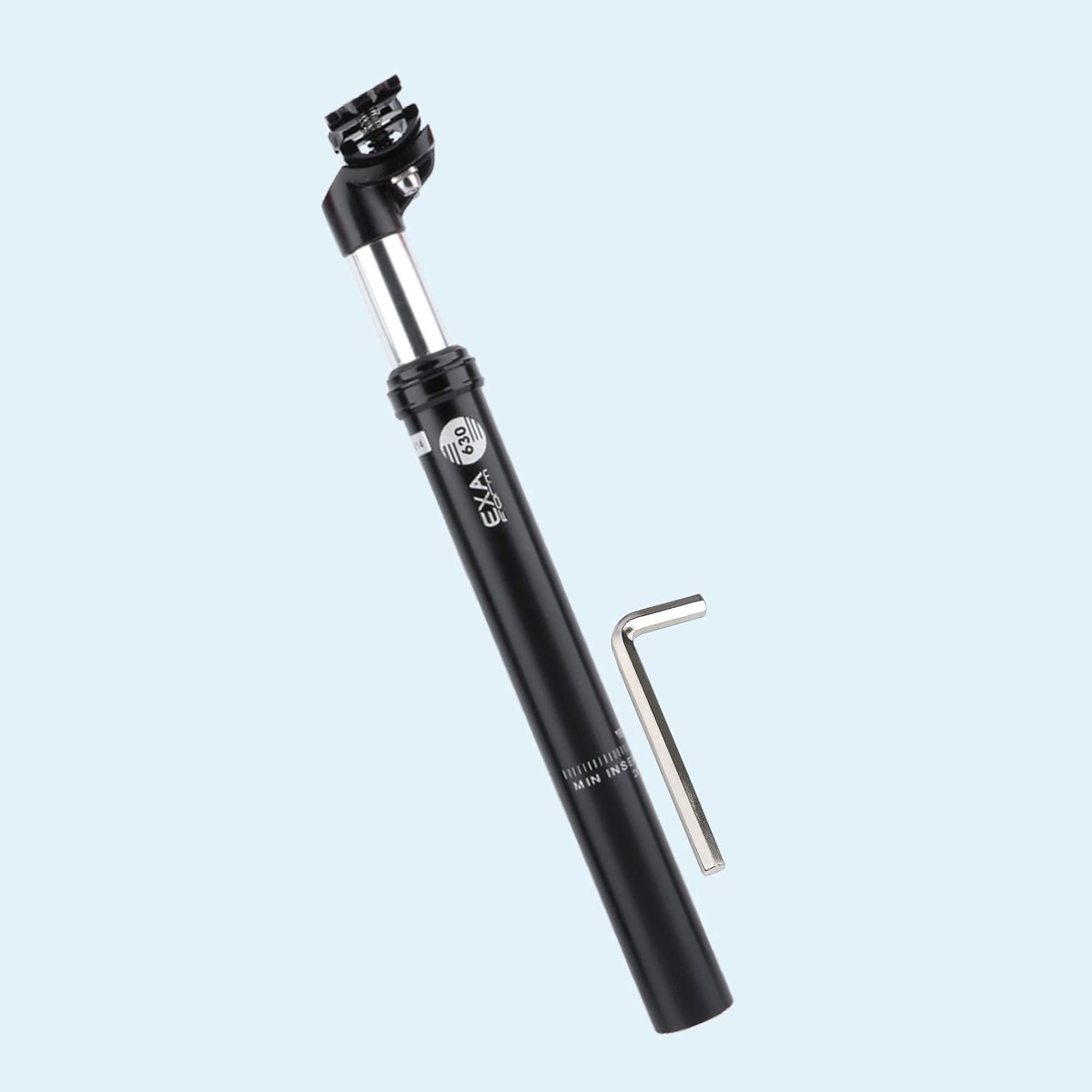 SnelShoppen - Verende Zadelpen 27,2/30,9/31,6 mm - Aluminium Geveerd Fietszadelpen 350 mm voor E-bike, MTB, Trekking & Citybike - Zwart