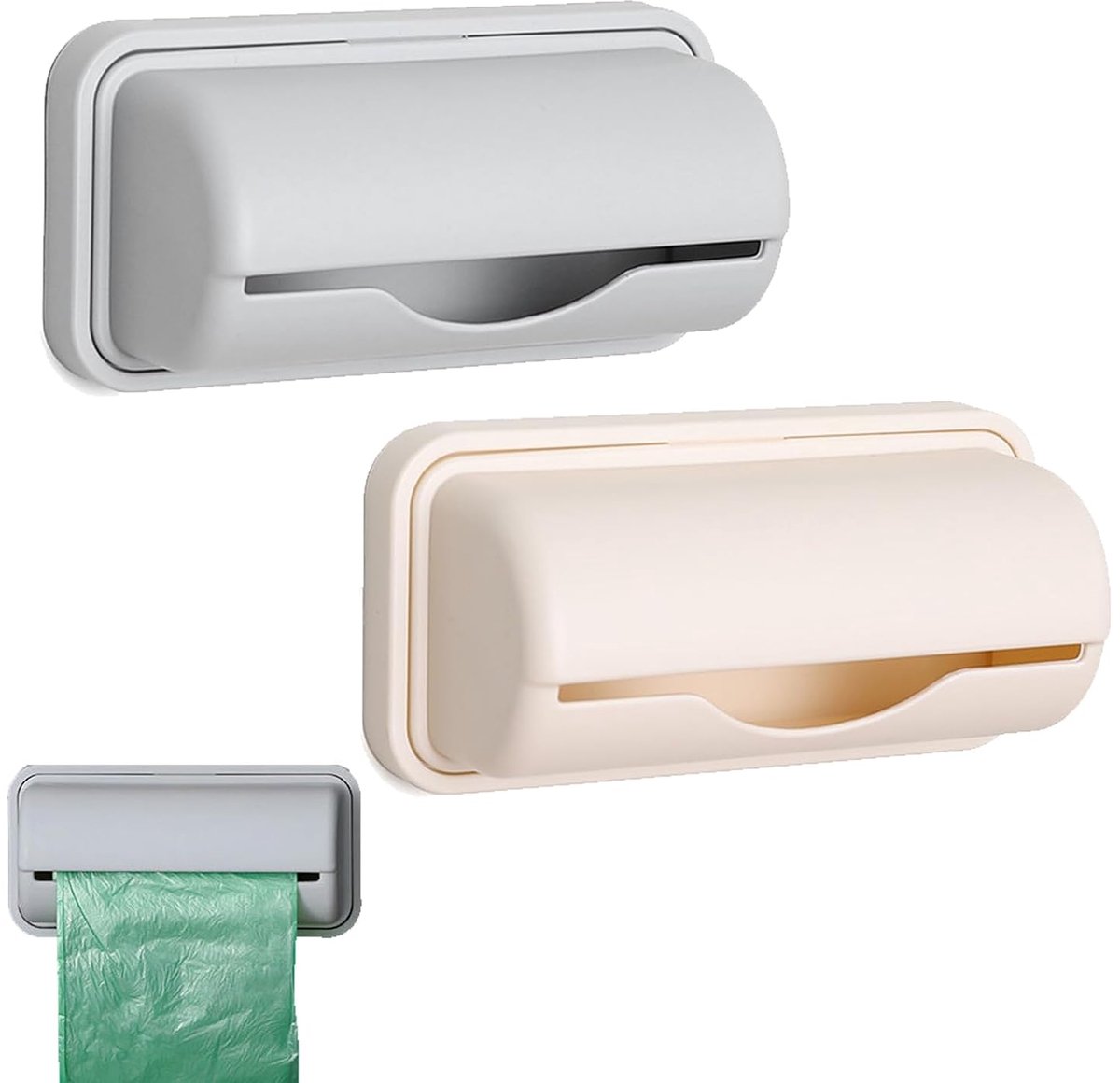 2 Stuks Vuilniszakdispenser - voor in, onder of aan de prullenbak - geschikt voor keuken - badkamer en toilet