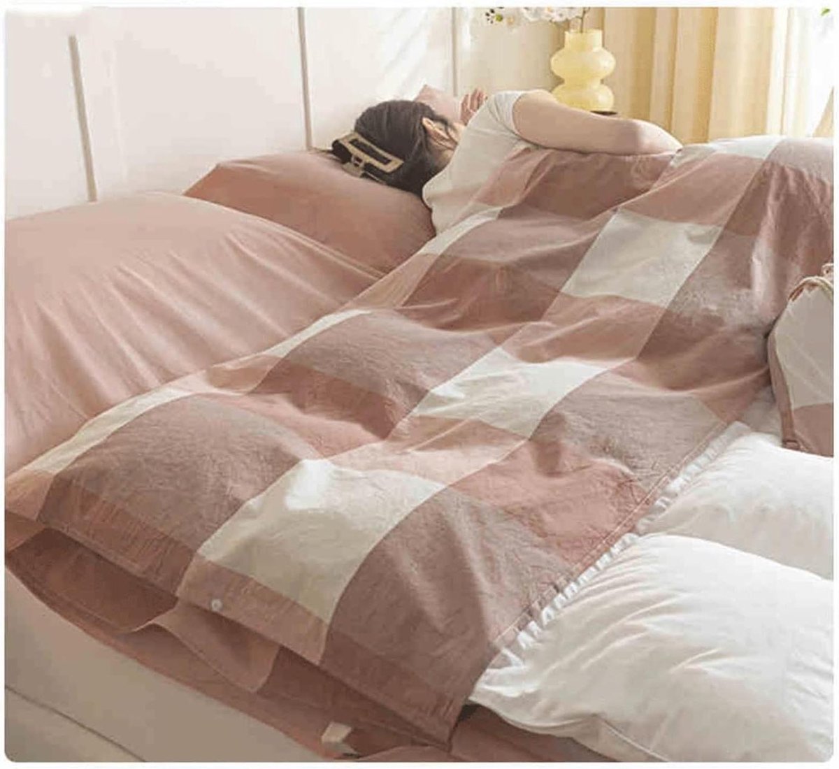 Slaapzak Liner - Reis Laken - Kamperen Reizen - Ademend Katoen - 80x210cm - Bruin