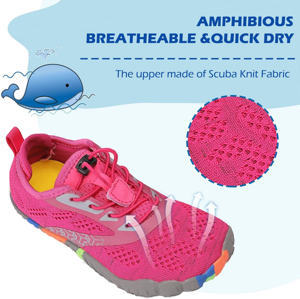 SnelShoppen - DimaiGlobal Waterschoenen voor Meisjes en Jongens - Sneldrogend, Antislip, Badschoenen voor Zwembad, Strand, Zwemmen, Duiken, Training,