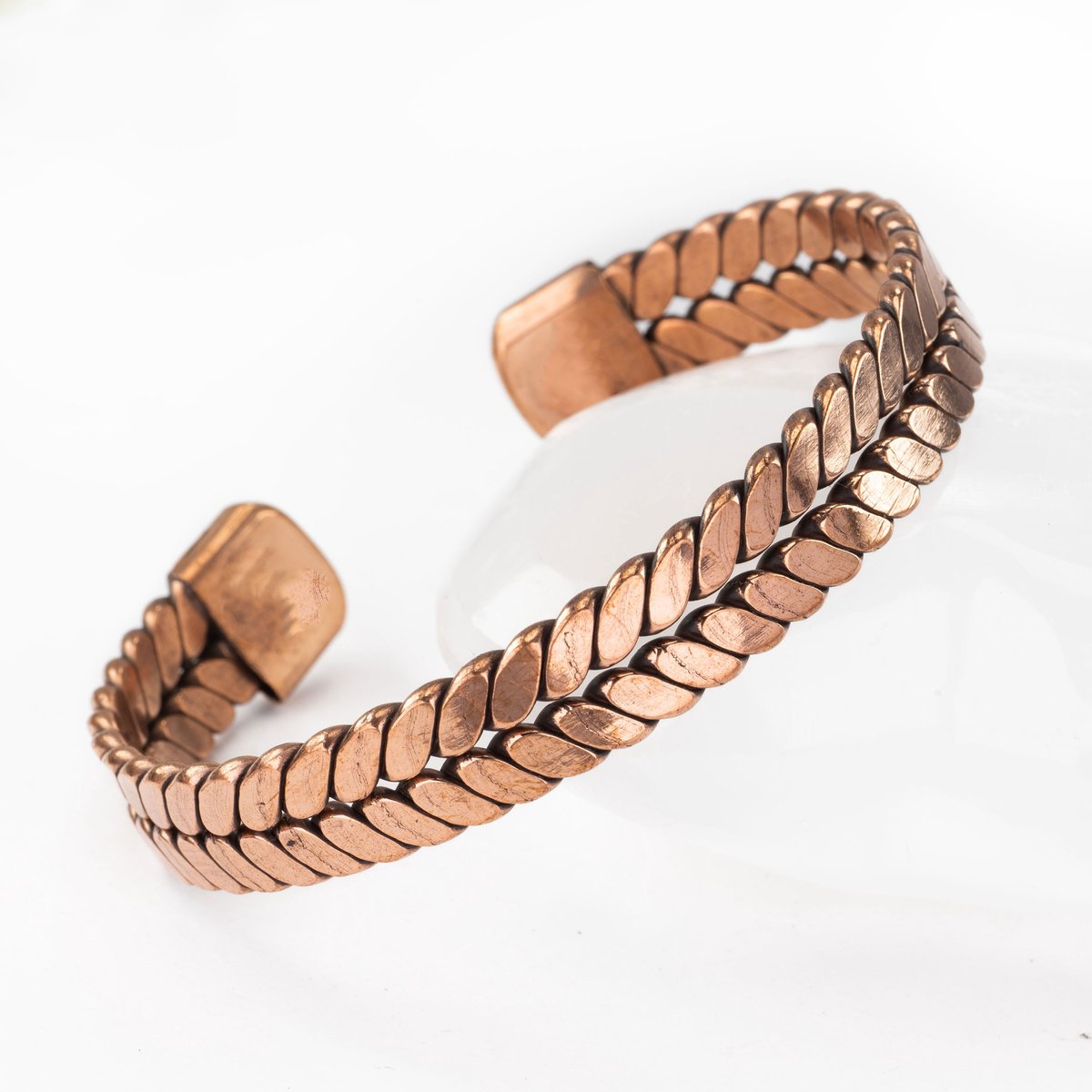 Koperen armband - dames - tweebaans | DEVA Loves
