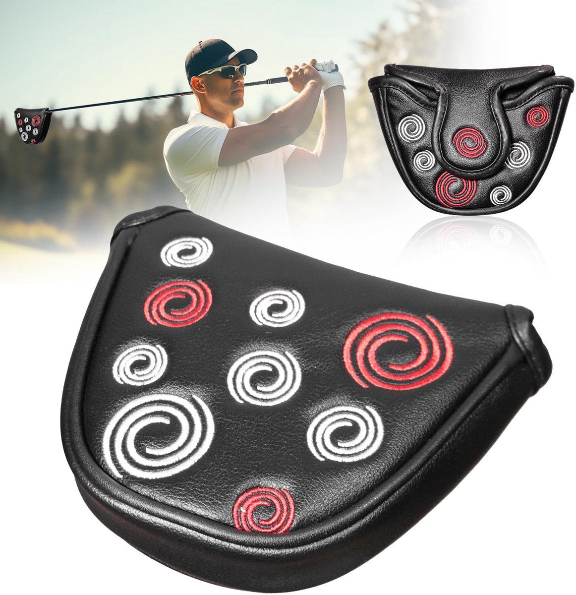 Dailygoods - Drielaagse Putter Hoofdkap voor Golfclubs - Bescherming tegen Krassen en Vocht