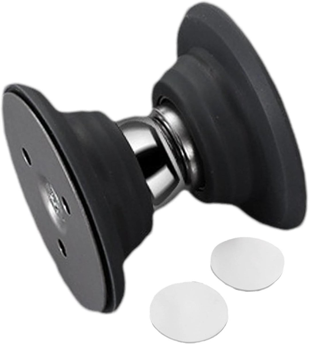 Magnetische Deurstopper - Deurvanger Magneet - Deuren Open Houden - Geen Boren Nodig - 5.3 x 4.7 cm - Zwart