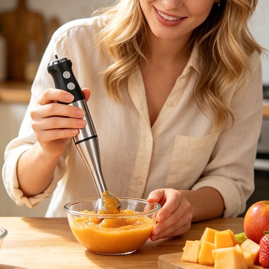 Mini Handblender - Draagbare Blender Smoothiemaker - Onderweg Mixen - 1000W Krachtige Motor - 40 cm - Zwart van MINI — afbeelding 3