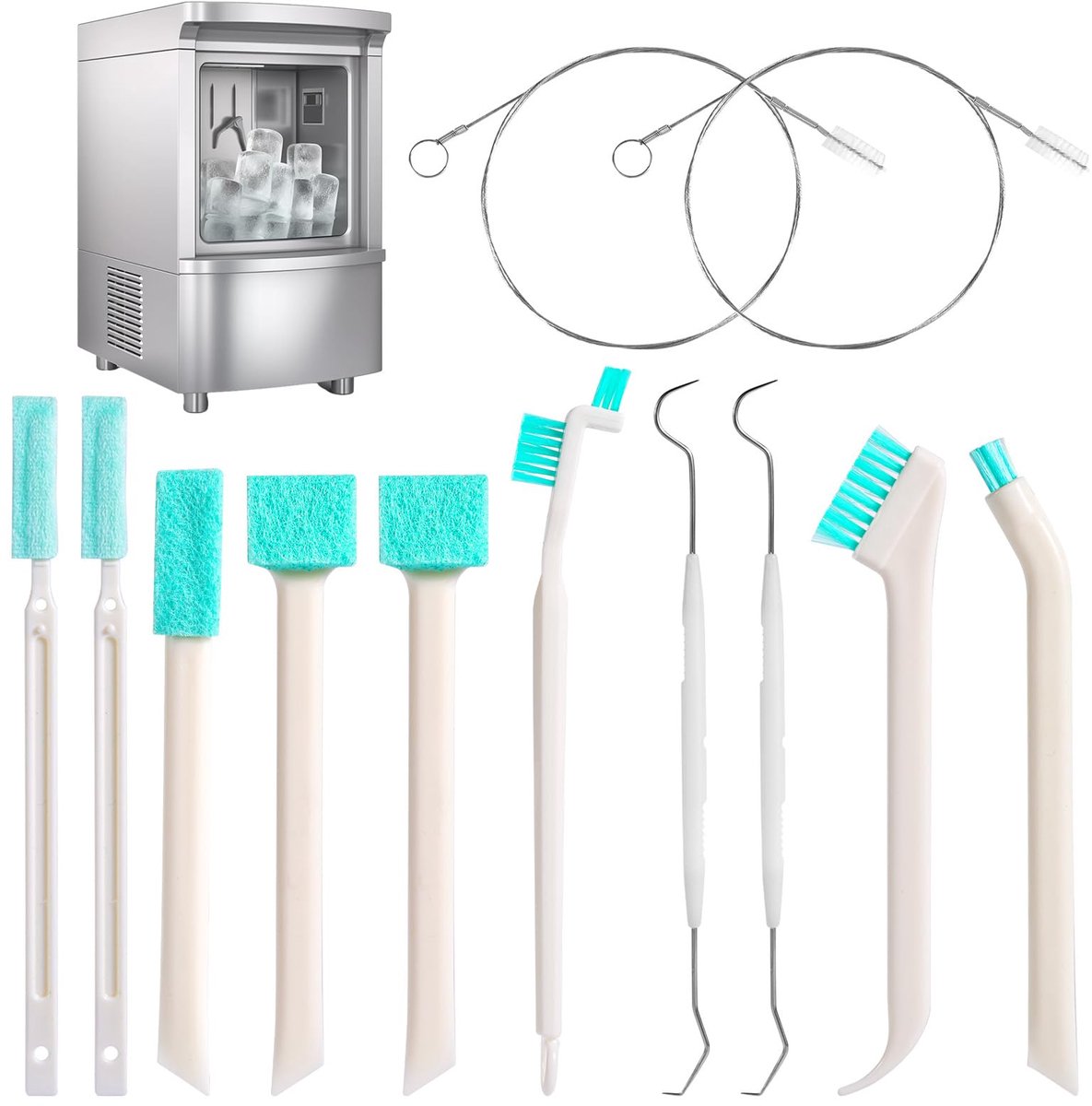 Dailygoods - Ice Machine Cleaner Kit - 10 Stuks Schoonmaakborstels voor Moeilijke Hoeken