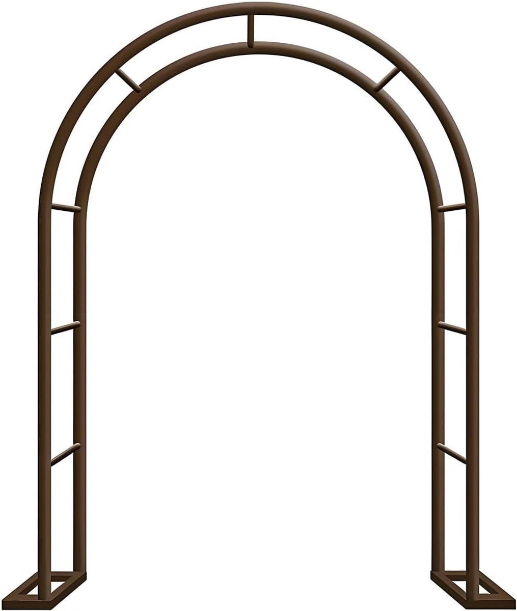 Metalen Tuinboog - Rozenlatwerk Pergola - Klimplanten Ondersteunen - Verstelbare Grootte - 80 x 200 cm - Bruin