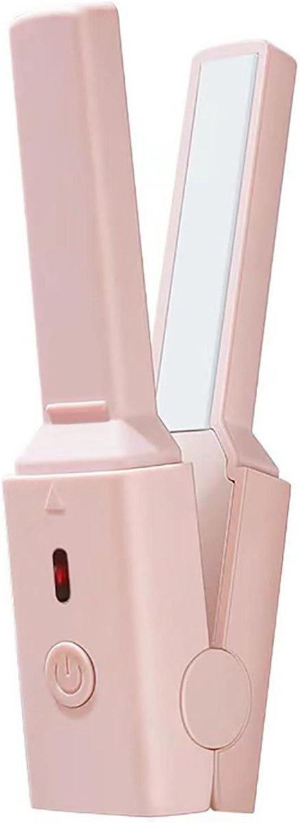 Draadloze Krultang - Mini Stijltang - Haar Stylen - Snel Verwarming - Draagbaar Formaat - Roze