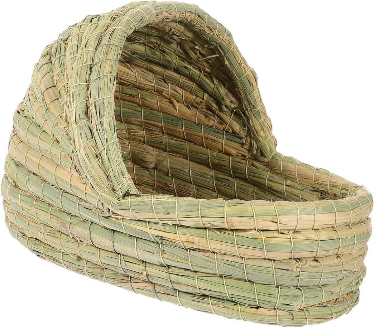 Kippenhok Nest - Huisdier Stro Bed - Kippen Laten Leggen - Handgeweven Natuurstro - 28x22x18cm - Natuurlijk