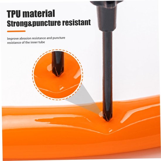 Fietspomp Binnenband - Fietsband Binnenband - Fietsreparatie Onderweg - Lichtgewicht TPU Materiaal - 700x18-32c - Oranje — afbeelding 2