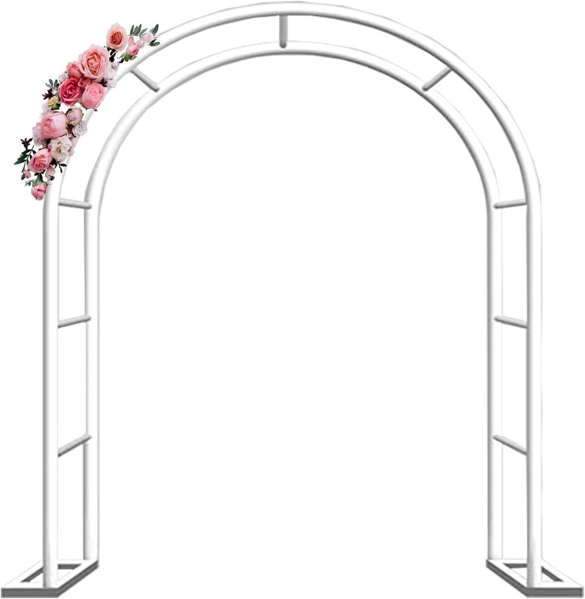Metalen Tuinboog - Rozenboog Priëel - Planten Steunen - Anti-roest Ontwerp - 1 m x 2 m - Wit