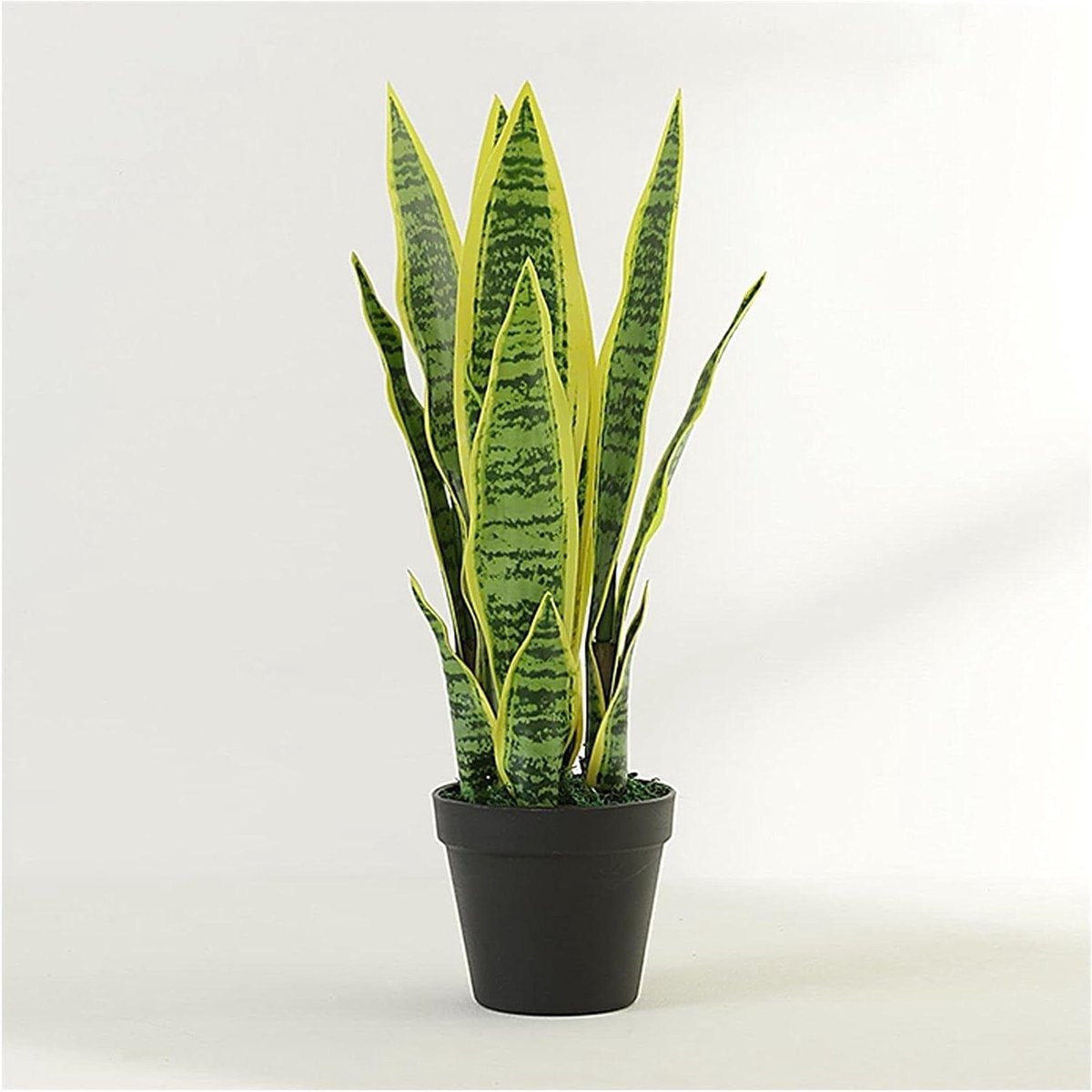 Kunstplant Slangplant - Nep Plant - Woonkamer Decoratie - Onderhoudsvrij - 43 cm Hoog - Groen