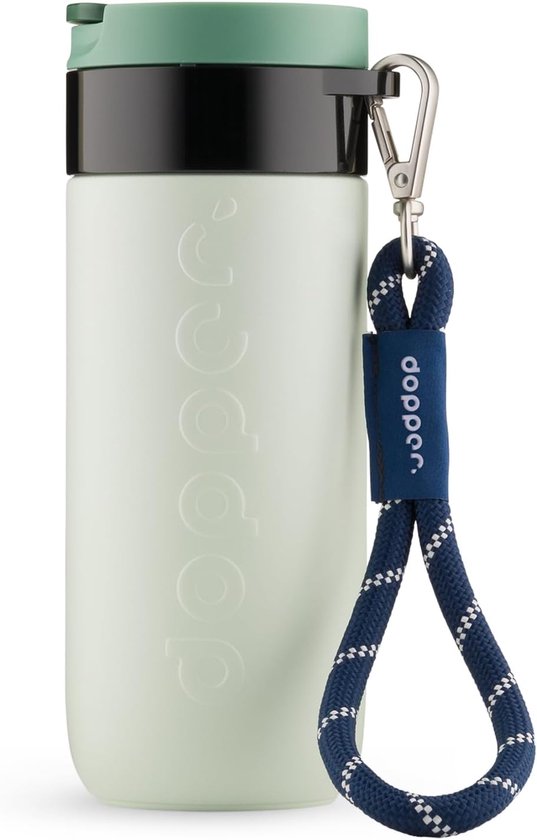 Dopper Polskoord - Mok Ring - Onderweg Drinken - Gemaakt van Gerecycled Materiaal - 18 cm - Middernacht Zilver — afbeelding 3