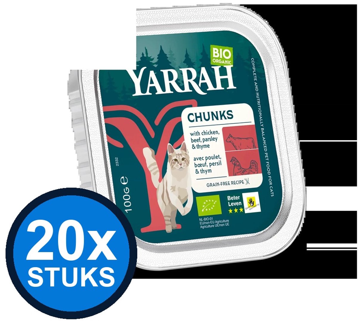 Yarrah Yarrah cat bio alu grainfree brokjes rund 100gr