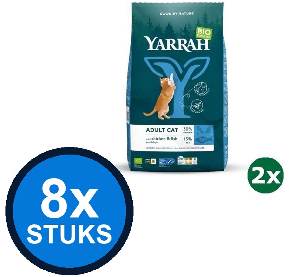 Yarrah Yarrah cat bio dry chicken&fish msc 800gr