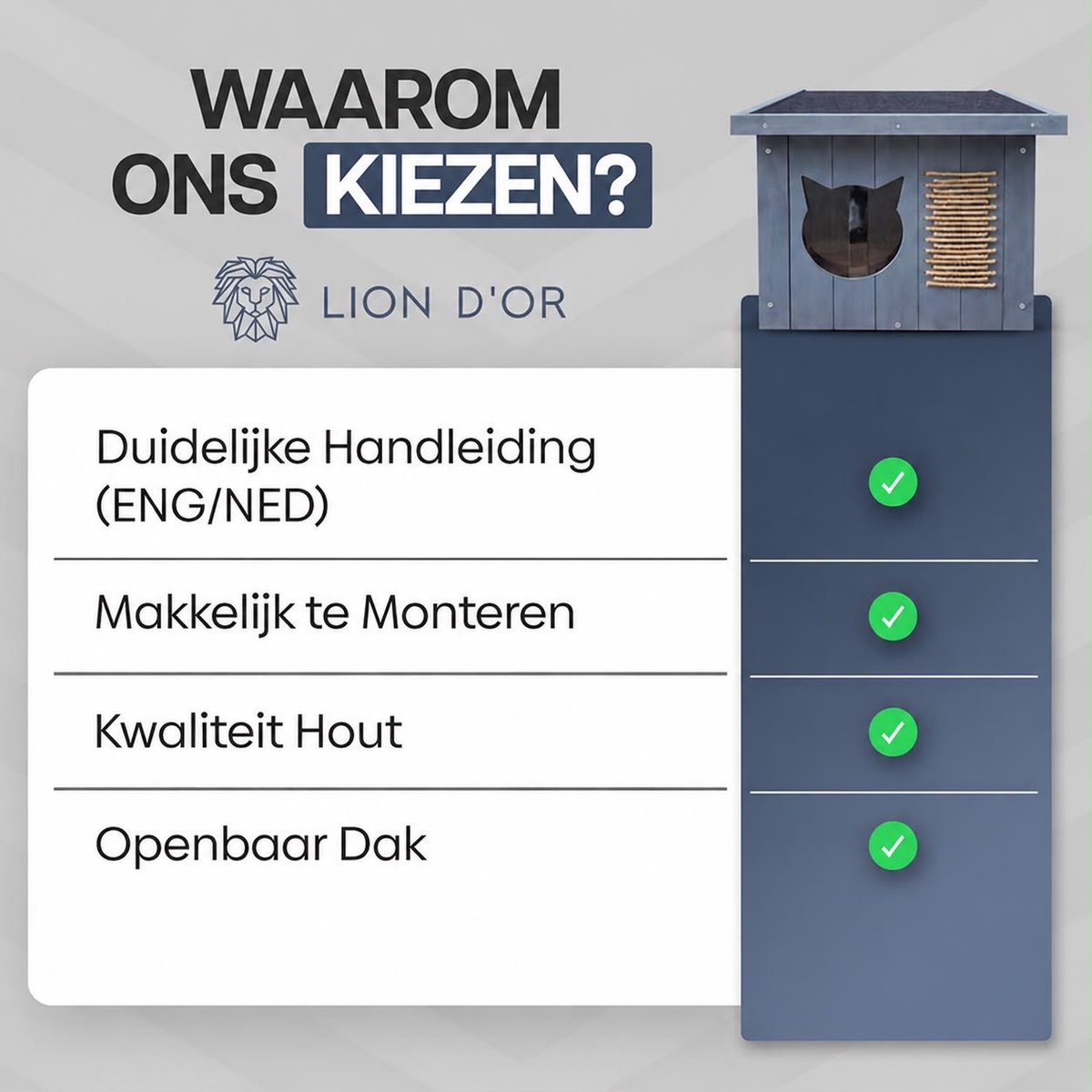 Lion Lion D'or Kattenhuis - afbeelding 4