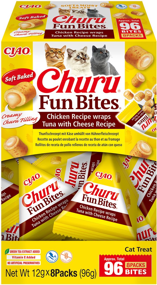 Ciao Churu Fun Bites Brokjes Kattensnack Tonijn & Kaas 8x12g