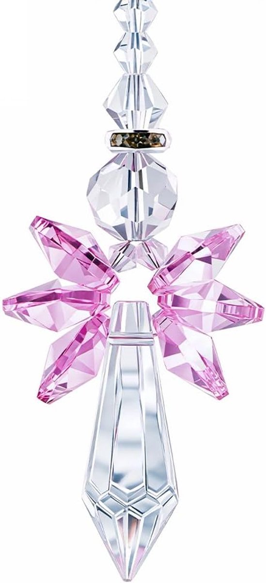 Beschermengel kristal zonnevanger opknoping ornament roze glas prisma regenboog maker voor thuis raam auto veranda decoratie spirituele zonvanger cadeau voor moeder vrouwen