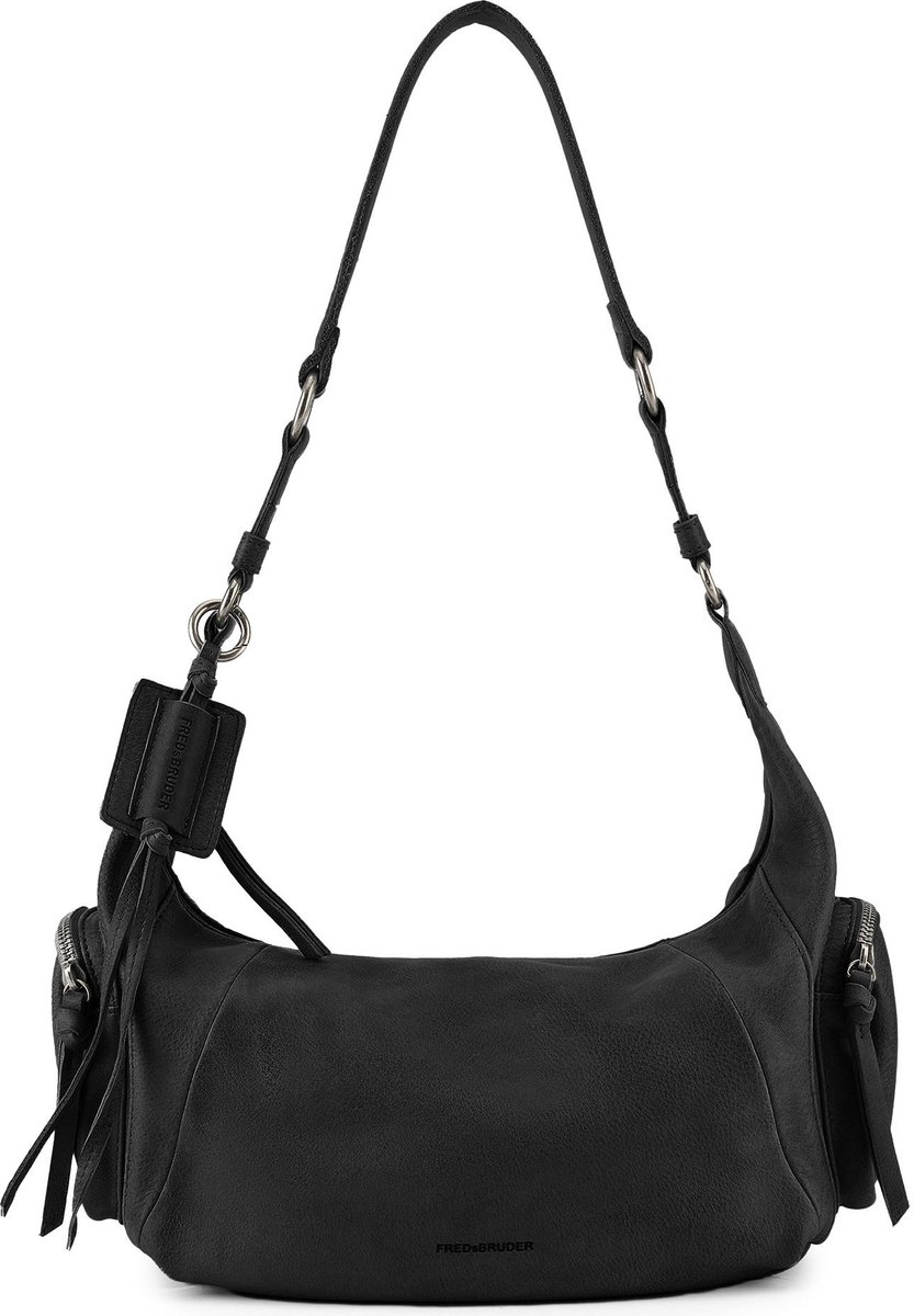 FREDsBRUDER Leren schoudertas My Forever Friend Shoulderbag Black zwart