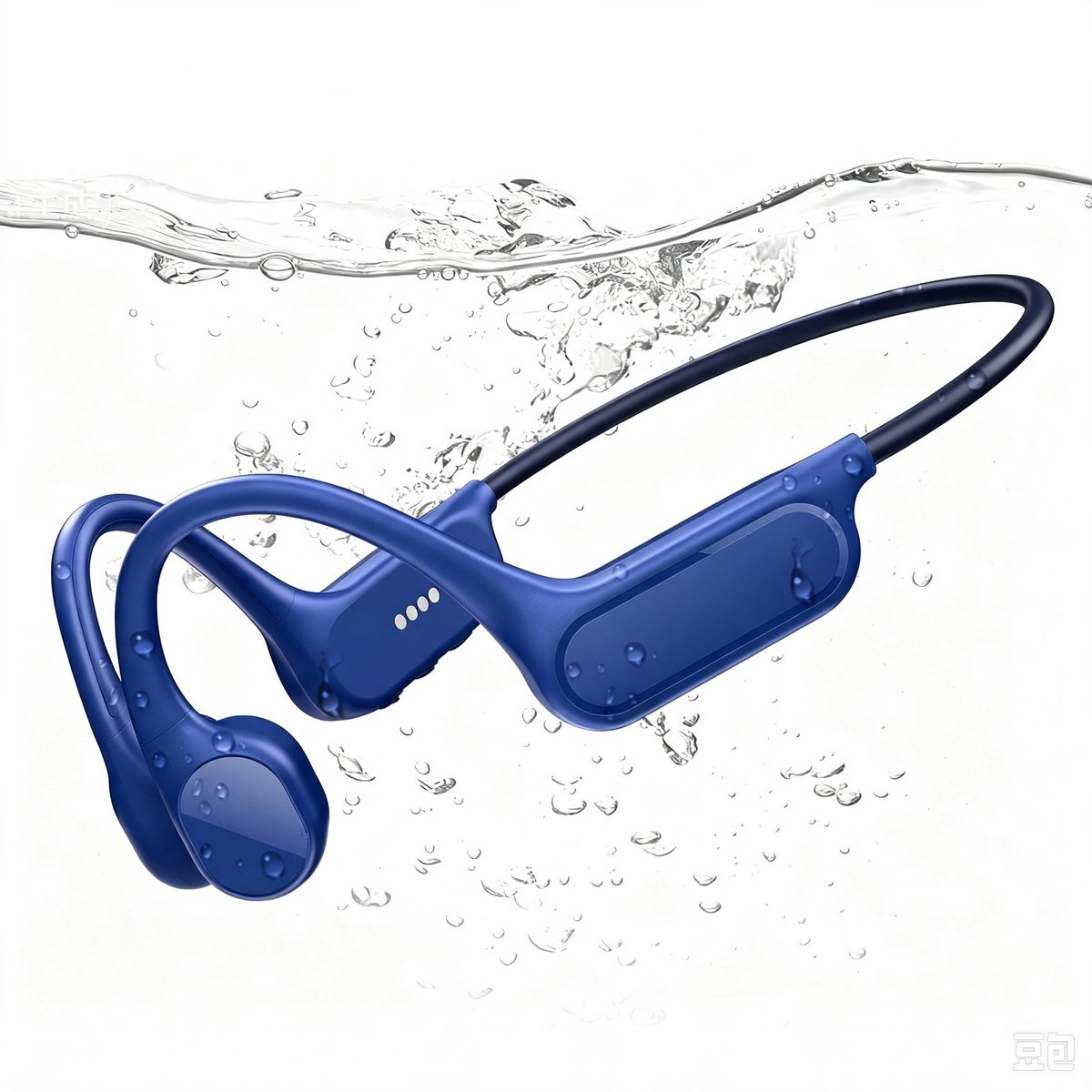 Bone Conduction Sporthoofdtelefoon | Bluetooth 5.4, 32GB MP3, IPX8 waterdicht, lichtgewicht voor hardlopen，blauw