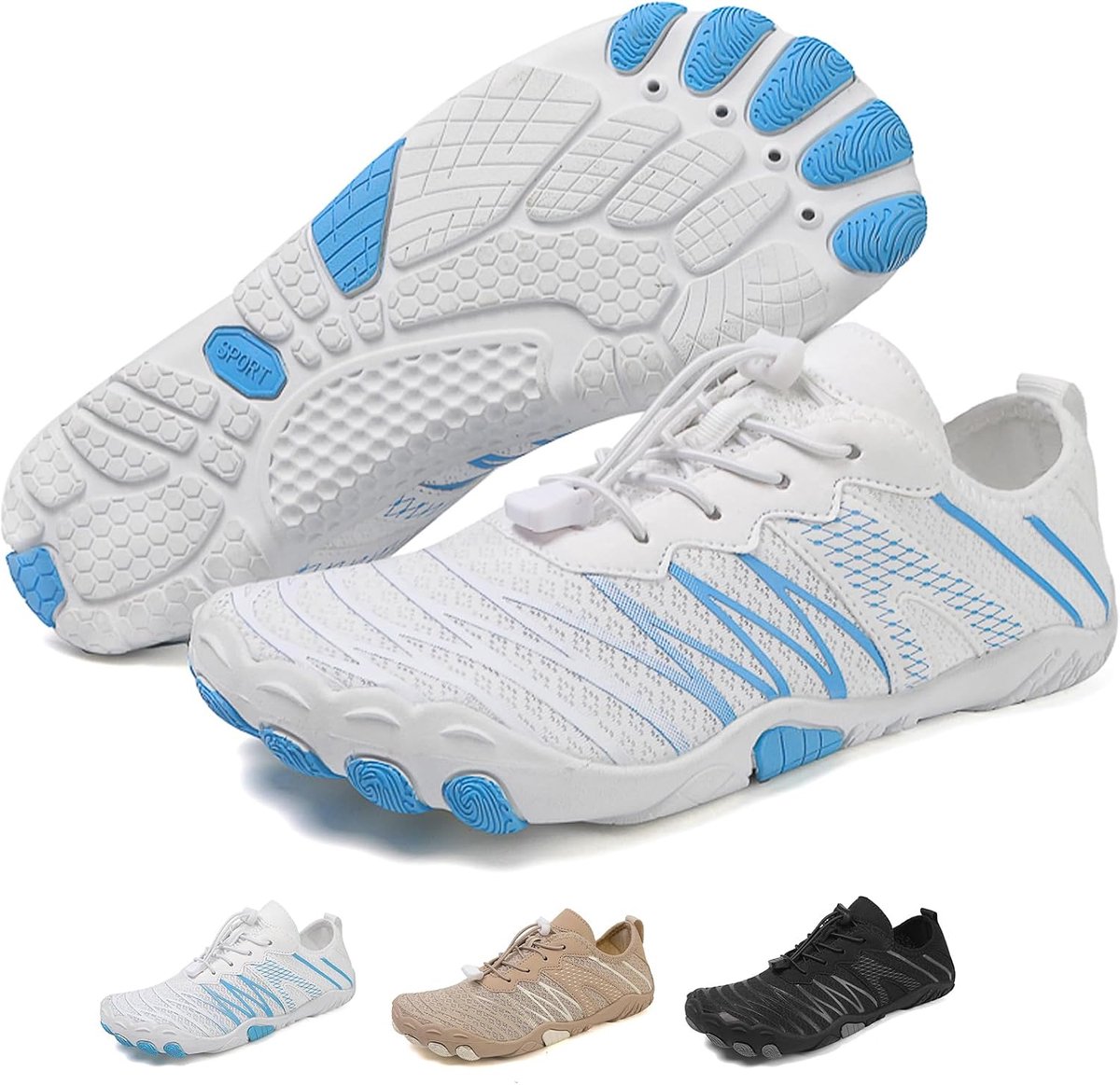 Waterschoenen Heren Vrouwen Badschoenen Aquaschoenen Surfschoenen Zachte Lichte Strand Yoga Ademend Sneldrogende Zwemschoenen Gr.36-47