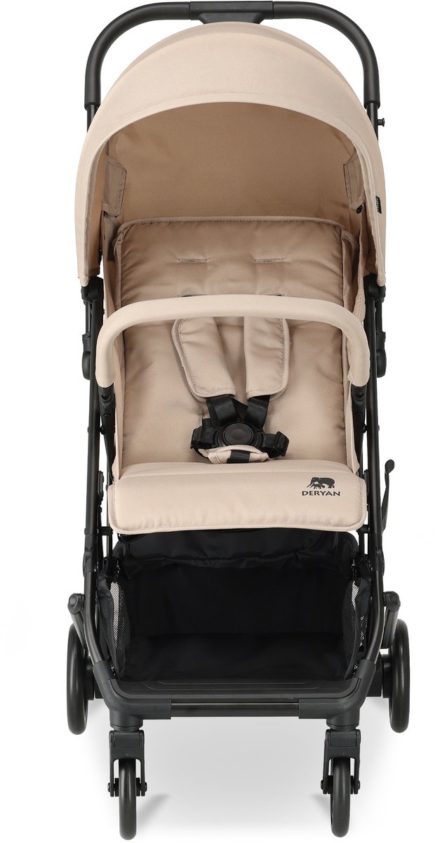 Bol.com Deryan Easy Luxe Buggy - Lichtgewicht - Compact - Inklapbaar - Taupe aanbieding
