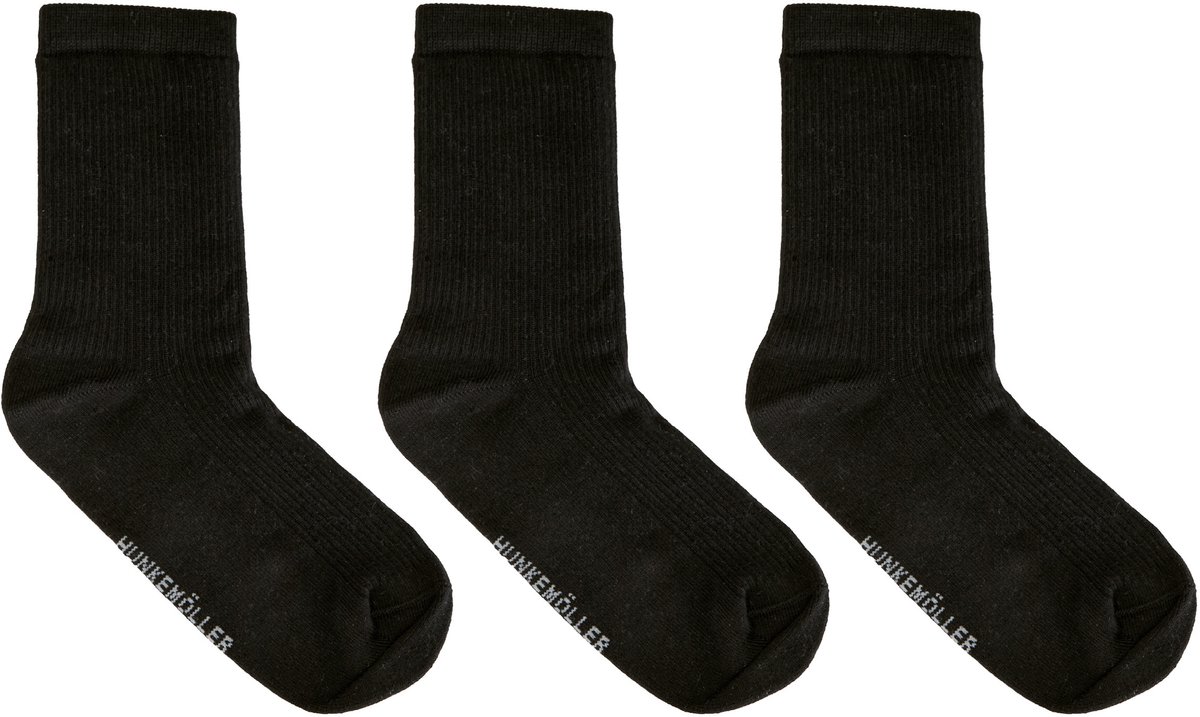 Hunkemöller 3-Pack Cotton Crew Socks Zwart