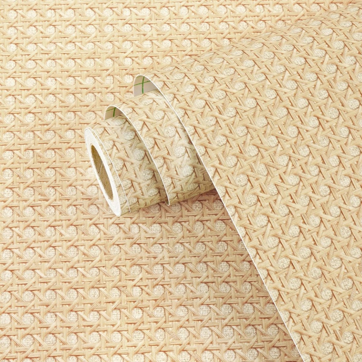 Behang, beige-geel, voor slaapkamer, plakfolie, keuken, afwasbaar, houtlook, meubelfolie, zelfklevend, lichte folie voor keukenkasten, werkblad, folie, keukenfolie, 40 x 200 cm
