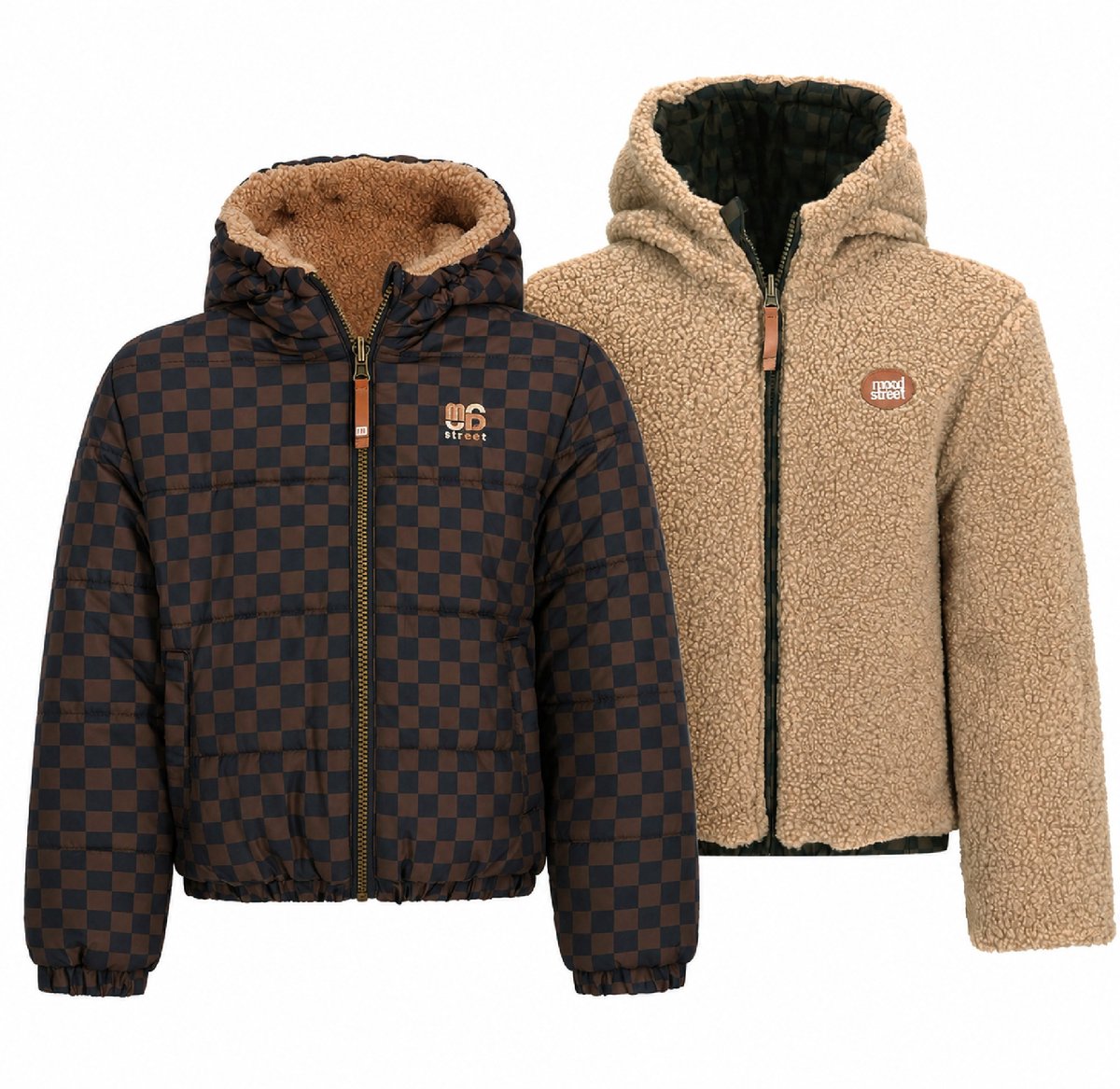 Moodstreet Reversible Bomber Jackie M607-6250/ Check - Maat 158/164