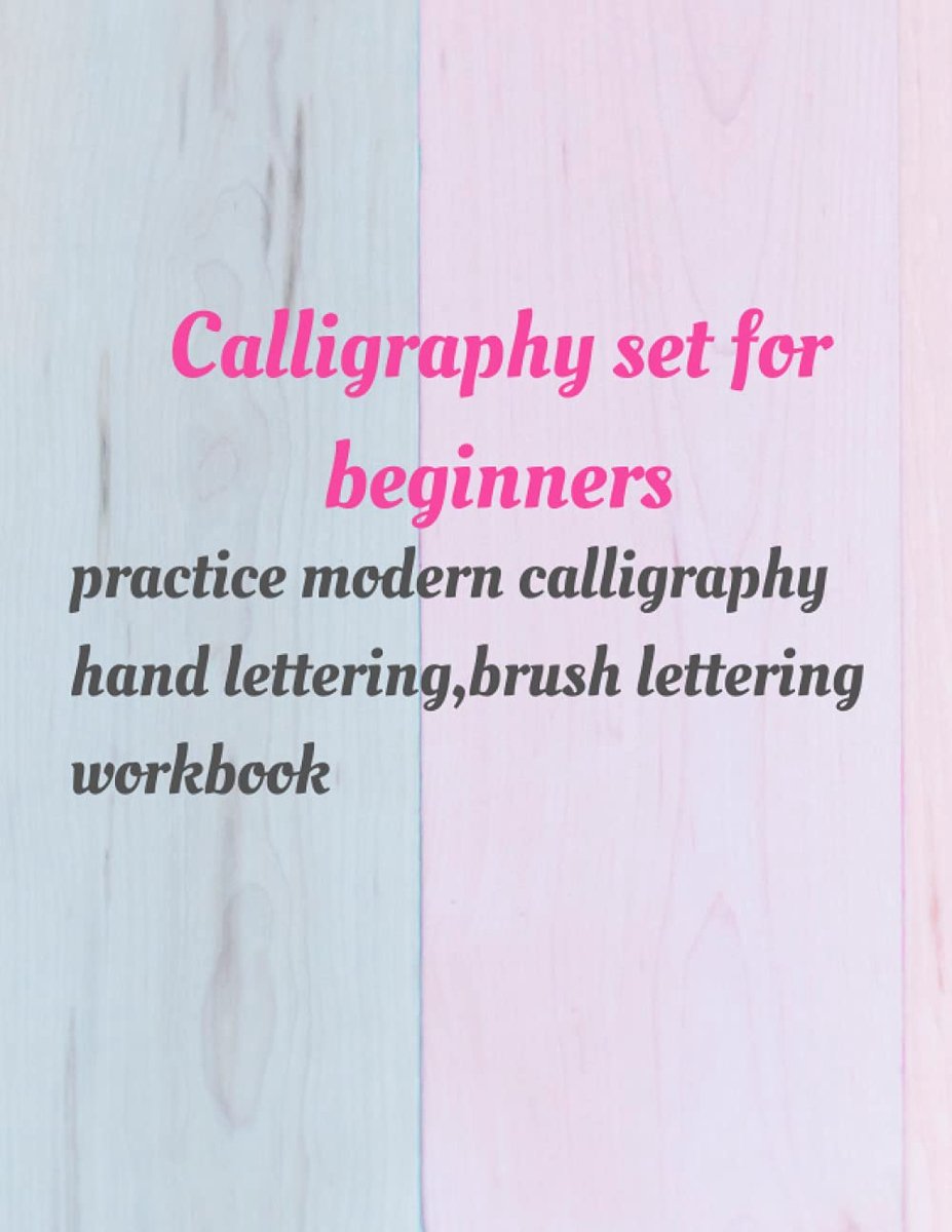 Set for beginners: practice modern calligraphy hand lettering brush lettering workbook