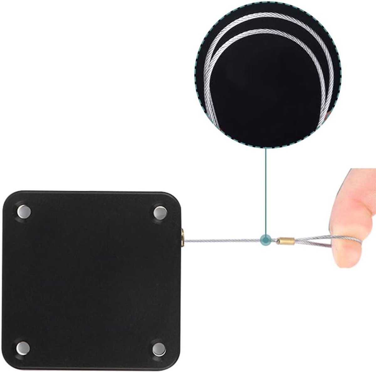 2 stks Punch-Free Automatische Sensor Deur Closer met Trekkoord Verborgen Lente/Ketting Deur Closer Verstelbare Lente Deur Sluiting Commerciële Grade of Thuis Gebruik voor Interne, Thuis