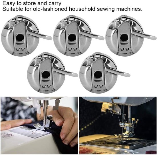 5Pcs Naaimachine Spoel Case Legering Naaimachine Spoel Spoel Case Naaimachine Onderdelen Ouderwetse Huishouden — afbeelding 5