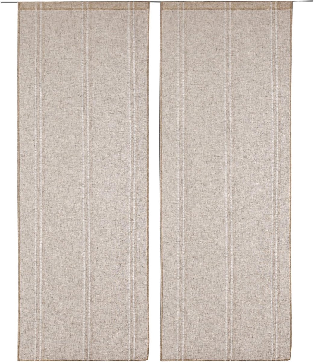 0189/29 / 415/60 x 160 cm beglazing dag linnen beige gordijnroede