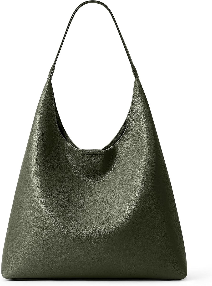 Slouchy Hobo Bag Vegan Lederen Suede Tote Bag Vrouwen Weekender Schouder Voor Casual Reizen Portemonnee | Zacht Veganistisch Leer Met Suède Voering Schuifzak Sleutelhanger Schouder Portemonnee Reizen Vakantie Werk Woon-werkverkeer