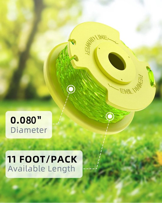 Bobina De Hilo Compatibel met grastrimmer, A6481 A6485 Spoel voor grastrimmer Geschikt voo 9 m lang, Ø 1,65 mm, AF-10 — afbeelding 5