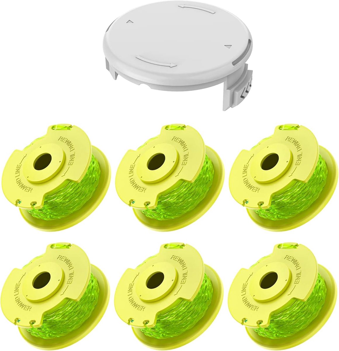 Bobina De Hilo Compatibel met grastrimmer, A6481 A6485 Spoel voor grastrimmer Geschikt voo 9 m lang, Ø 1,65 mm, AF-10